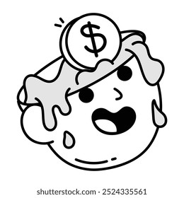 Obligation icon in drawing style