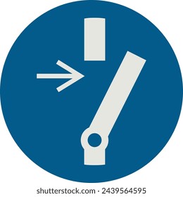 OBLIGATION SIGN PICTOGRAM, DISCONNECT BEFORE CARRYING OUT MAINTENANCE OR REPAIR ISO 7010 – M021