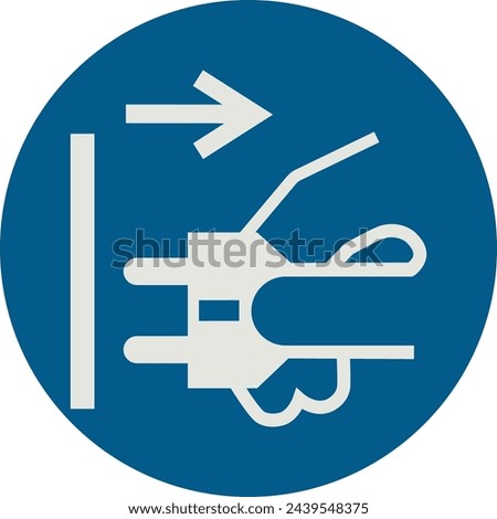 OBLIGATION SIGN PICTOGRAM, DISCONNECT MAINS PLUG FROM ELECTRICAL OUTLET ISO 7010 – M006