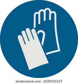 OBLIGATION SIGN PICTOGRAM, WEAR PROTECTIVE GLOVES ISO 7010 – M009