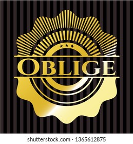 Oblige gold emblem