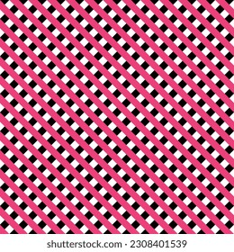 diseño oblicuo de patrones impecable con tonos blancos y rosados sobre fondo negro para papel de pared, fondo, fondo, envoltura, decoración de cualquier cosa.
