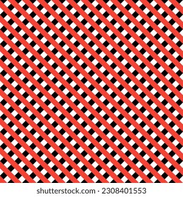 oblique beautiful seamless pattern design with white and red tones on black background for wallpaper, backdrop, background, wrapper stuff, decorating anything.