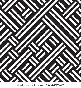 Oblique black lines. Vector seamless pattern. Repeating geometric background. 