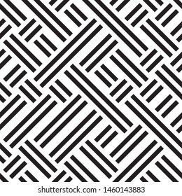 Oblique black lines. Vector seamless pattern. Repeating geometric background. 