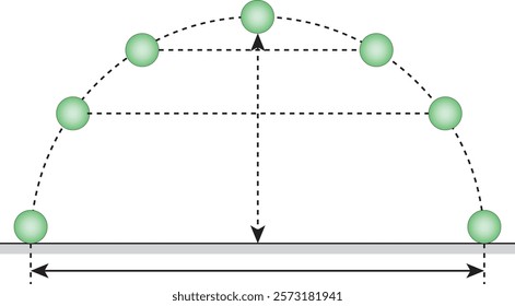 Oblique Launch, Study of projectile launch, vector