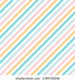 Oblique Linien Streifen delikate Vektornahtlose Muster. Geometrie paralleler Linien. Streifen aus Stangen, Stoffdruck. Farbige, schräge Parallellinien endlose Ornamente.