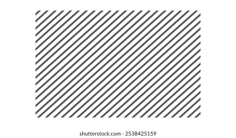 Líneas paralelas oblicuas. Patrón abstracto gris. Ilustración vectorial plana aislada sobre fondo blanco.
