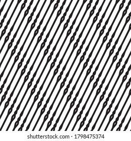 Oblique pattern with black forms