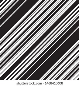 Oblique pattern with black lines and contour. Vector seamless pattern.