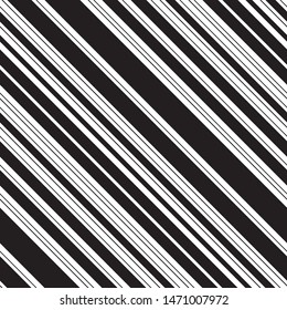 Oblique pattern with black streaks and outline. Geometric abstract background.Vector seamless pattern.