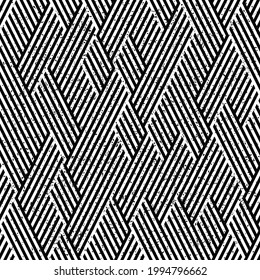 Obligatorisches Muster mit schwarz-weißen Streifen. Nahtlose Vektorgrafik eps10.
