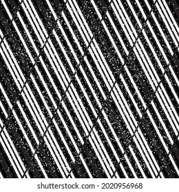 Oblique pattern with black and white streaks. Seamless vector illustration eps 10.