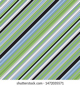 Oblique pattern with color lines and contour. Vector seamless pattern.