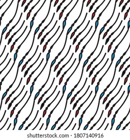 Oblique pattern with twist colored forms