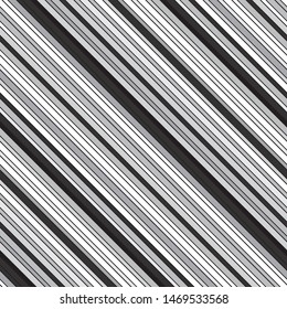 Oblique seamless pattern with gray streaks and outline. Geometric abstract background.Vector seamless pattern.
