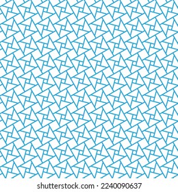 Oblique square shape in blue outline pattern on white background. Seamless pattern of blue slant line and square shape on white backdrop.