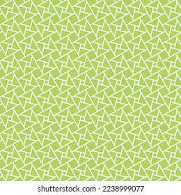 Oblique square shape in white outline pattern on green background. Seamless pattern of white slant line and square shape on green backdrop.