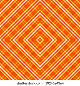 Oblique stripes rhombus grid cute vector seamless pattern. Overlaying lines geometry. Stripes chequered textile print. Colorful overlapping lines grid endless ornament.