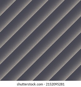 Oblique Tilt Lines Vector Tilted Incline Strips Seamless Pattern Abstract Background. Monochrome Classic Simple Repetitive Wallpaper Layered Regular Grainy Texture. Faded Dotted Textured Structure