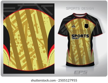 Diseño de patrón de oro negro manchado oblicuamente, ilustración, fondo textil para camiseta deportiva, maqueta de camiseta de jersey de fútbol para club de fútbol
