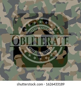 Obliterate on camouflaged pattern. Vector Illustration. Detailed.