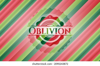 Oblivion christmas emblem background. Vector Illustration. Detailed. 