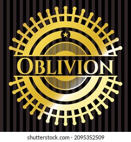 Oblivion golden badge. Vector Illustration. Detailed. 