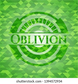 Oblivion green mosaic emblem. Vector Illustration. Detailed.