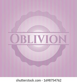 Oblivion-rosa Emblem. Vektorillustration Illustration. Detaillierte Angaben.