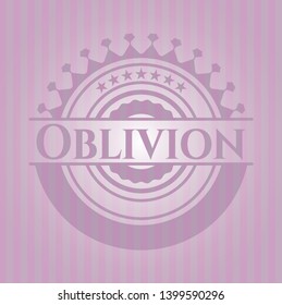 Oblivion pink emblem. Vintage. Vector Illustration. Detailed.