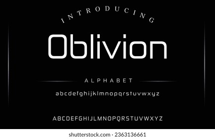 Oblivion Sport Modern Future bold Alphabet Font. Typography urban style fonts for technology, digital, movie logo bold style. vector illustration