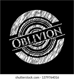 Oblivion written with chalkboard texture