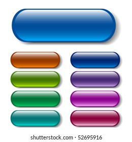 Oblong buttons in various colors