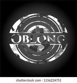 Oblong grey camo emblem