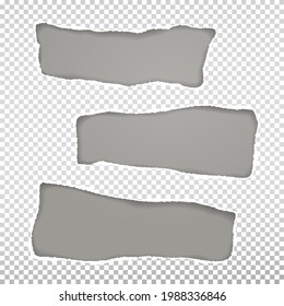 Oblong holes composition in squared paper with torn edges and soft shadow are on grey background. Vector illustration