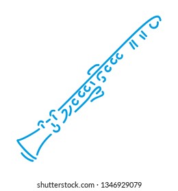 
oboe hautboy icon. 
musical instrument