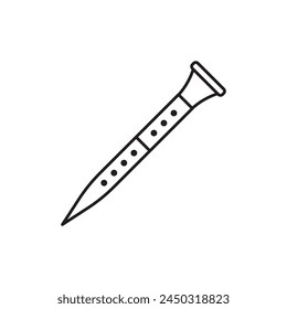 Oboe icon design, isolated on white background, vector illustration