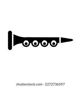 oboe icon, musical instrument oboe. Vector illustration in flat design..eps