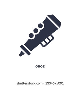 oboe icon. Simple element illustration from music concept. oboe editable symbol design on white background. Can be use for web and mobile.