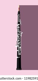 Oboe music instrument vector illustration