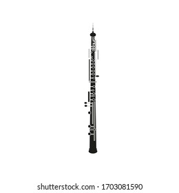 oboe musical instruments on white background