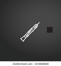Oboe vector icon. Oboe concept stroke symbol design. Thin graphic elements vector illustration, outline pattern for your web site design, logo, UI. EPS 10.
