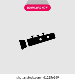 Oboe Vector Icon, The symbol of hautboy. Simple, modern flat vector illustration for mobile app, website or desktop app  