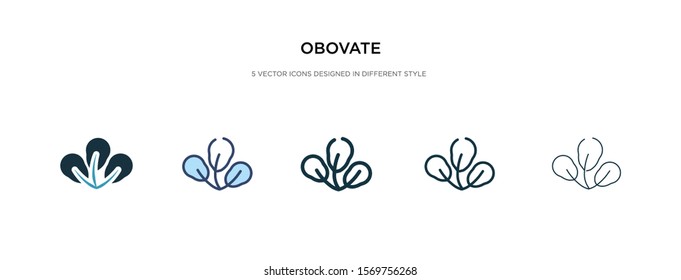 obovate icon in different style vector illustration. two colored and black obovate vector icons designed in filled, outline, line and stroke style can be used for web, mobile, ui