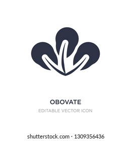obovate icon on white background. Simple element illustration from Nature concept. obovate icon symbol design.