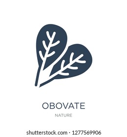 obovate icon vector on white background, obovate trendy filled icons from Nature collection, obovate vector illustration