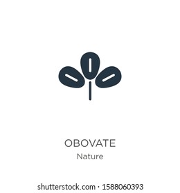 Obovate icon vector. Trendy flat obovate icon from nature collection isolated on white background. Vector illustration can be used for web and mobile graphic design, logo, eps10