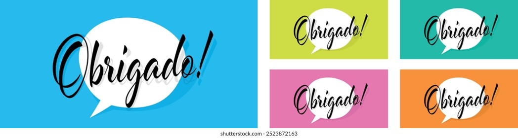 Obrigado, Thank you in Portuguese language