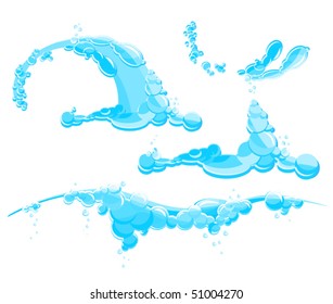 Obrnaztsy drops of water, waves, the image of water movement